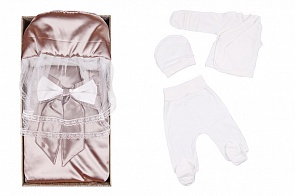 Комплект на выписку – Лунтик, Л 3039, весна, какао (Мой Ангелок, 00-0011838 _какао)